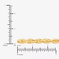 Womens 10K Gold 24 Inch Rope Chain Necklace