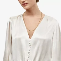 Womens 10K Gold 24 Inch Rope Chain Necklace