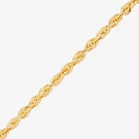 Womens 10K Gold 24 Inch Rope Chain Necklace