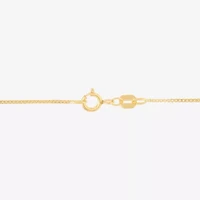Womens 10K Gold 18 Inch Box Chain Necklace