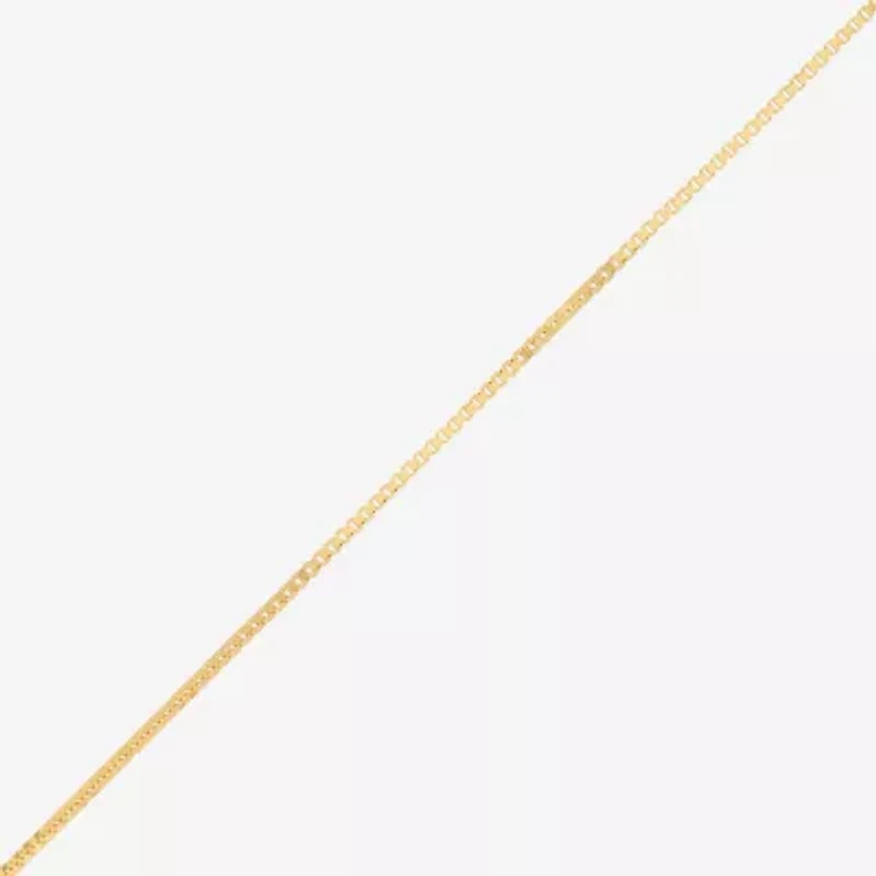 Womens 10K Gold 16 Inch Box Chain Necklace
