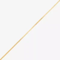 Womens 10K Gold 16 Inch Box Chain Necklace
