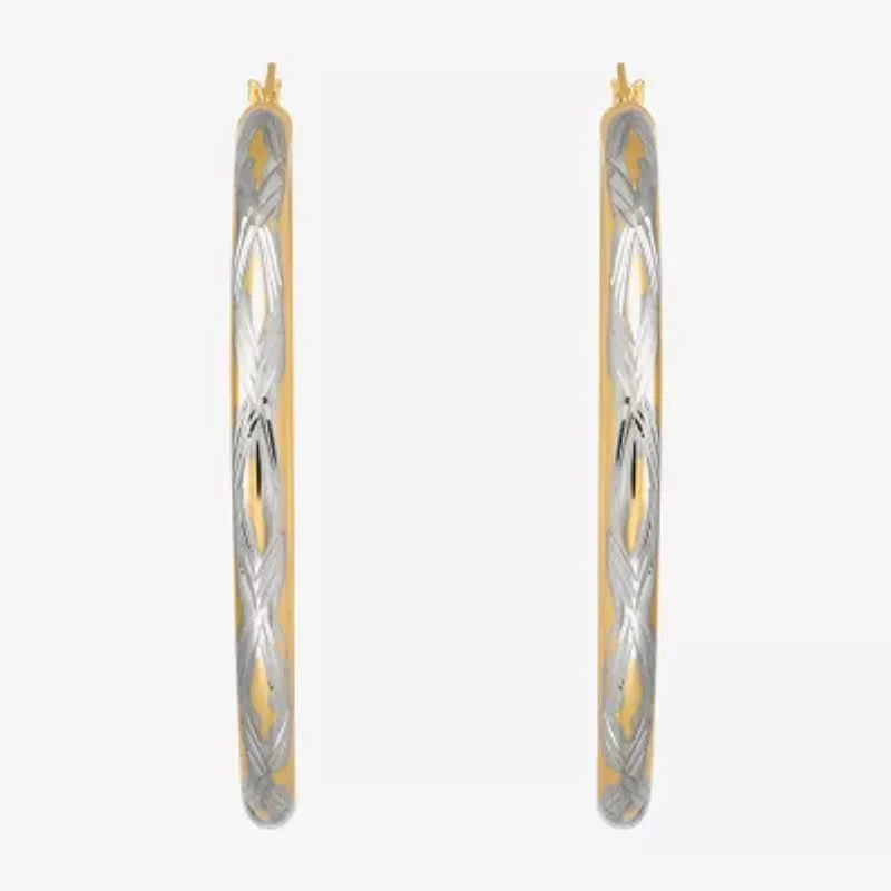 Bonded Brilliance Womens Hoop Earrings
