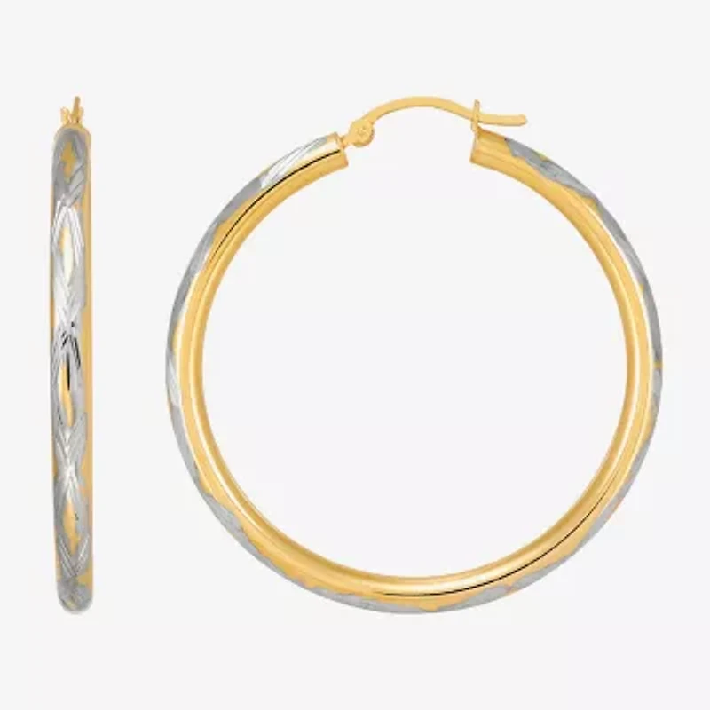 Bonded Brilliance Womens Hoop Earrings