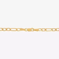 Bonded Brilliance Womens 7.5 Inch Solid Figaro Chain Bracelet