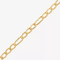 Bonded Brilliance Womens 7.5 Inch Solid Figaro Chain Bracelet