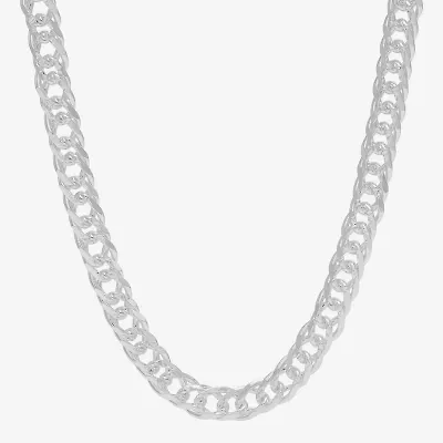 Womens Sterling Silver 20 Inch Curb Chain Necklace