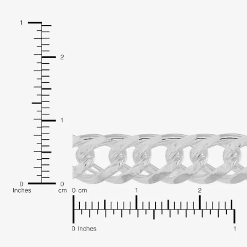 Womens Sterling Silver 20 Inch Curb Chain Necklace