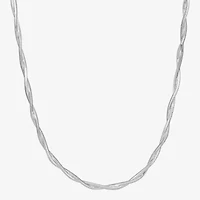 Made in Italy Womens Sterling Silver Inch Chain Necklace
