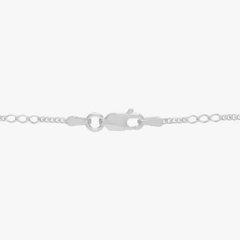Made in Italy Womens Sterling Silver 9 1/2 Inch Solid Figaro Chain Bracelet