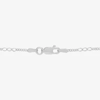 Made in Italy Womens Sterling Silver 9 1/2 Inch Solid Figaro Chain Bracelet