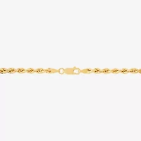 Made in Italy Womens 24K Gold Over Silver Inch Rope Chain Necklace