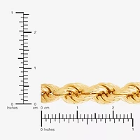 Made in Italy Womens 24K Gold Over Silver Inch Rope Chain Necklace