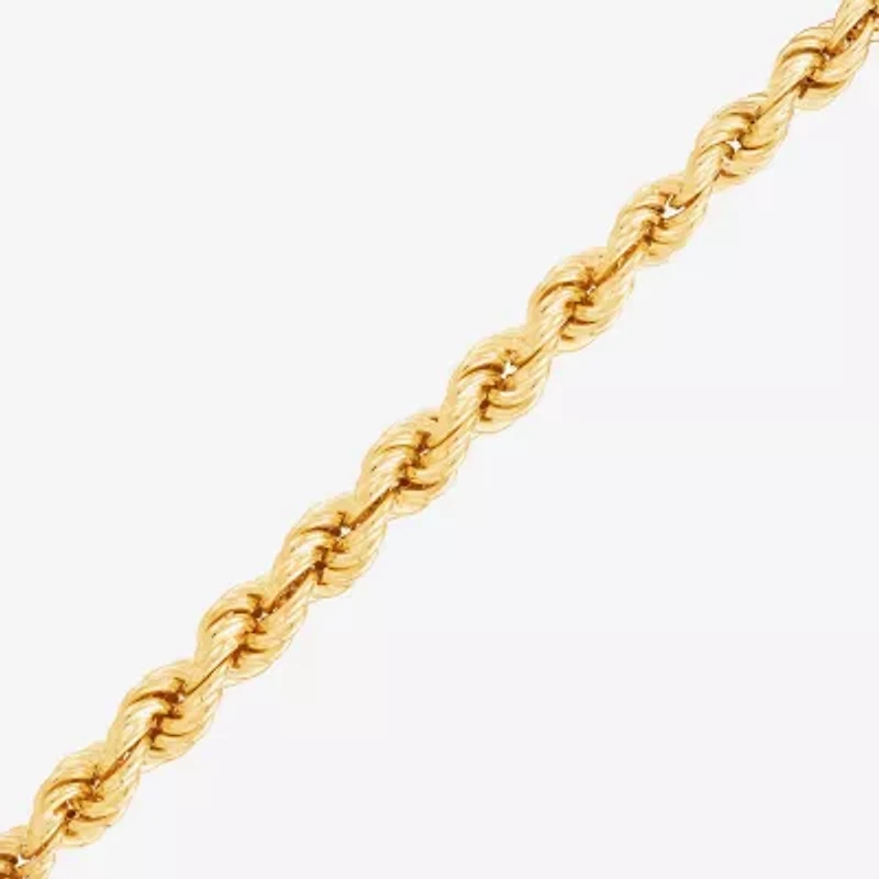 Made in Italy Womens 24K Gold Over Silver Inch Rope Chain Necklace