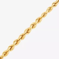 Made in Italy Womens 24K Gold Over Silver Inch Rope Chain Necklace