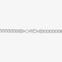Made in Italy Womens Sterling Silver Inch Curb Chain Necklace