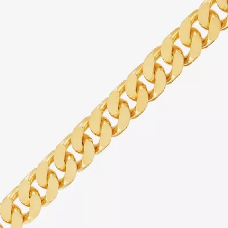 Made in Italy Mens 24K Gold Over Silver 22 Inch Curb Chain Necklace