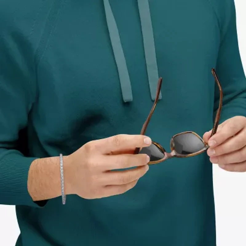 Made in Italy Mens Sterling Silver 8 1/2 Inch Solid Curb Chain Bracelet