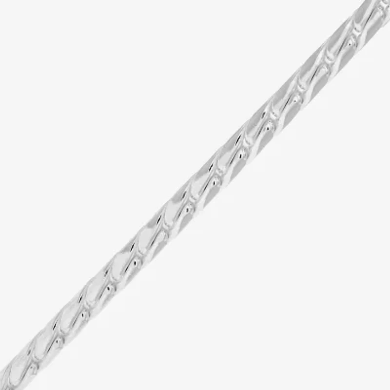 Made in Italy Mens Sterling Silver 8 1/2 Inch Solid Curb Chain Bracelet