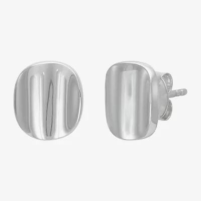 Limited Quantities! Sterling Silver 10.8mm Round Stud Earrings