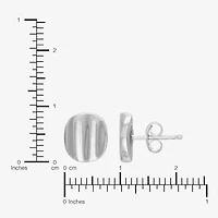 Limited Quantities! Sterling Silver 10.8mm Round Stud Earrings