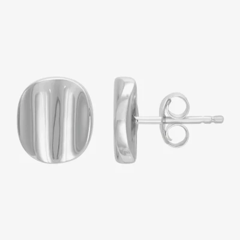 Limited Quantities! Sterling Silver 10.8mm Round Stud Earrings