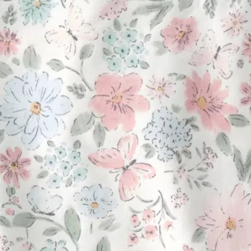 Carter's Purelysoft Baby Girls Round Neck Long Sleeve 2-pc. Nightgown