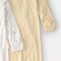 Carter's Purelysoft Baby Girls Round Neck Long Sleeve 2-pc. Nightgown