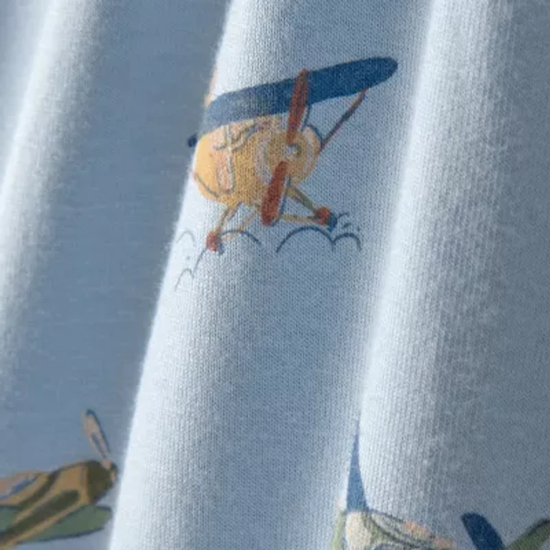 Carter's Purelysoft Baby Boys Round Neck Long Sleeve 2-pc. Nightgown