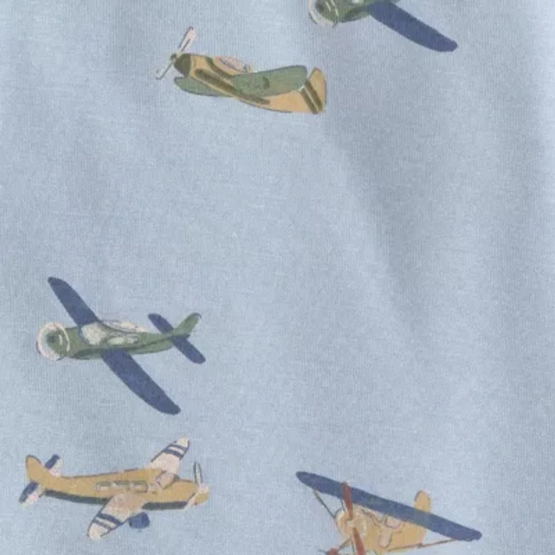 Carter's Purelysoft Baby Boys Round Neck Long Sleeve 2-pc. Nightgown