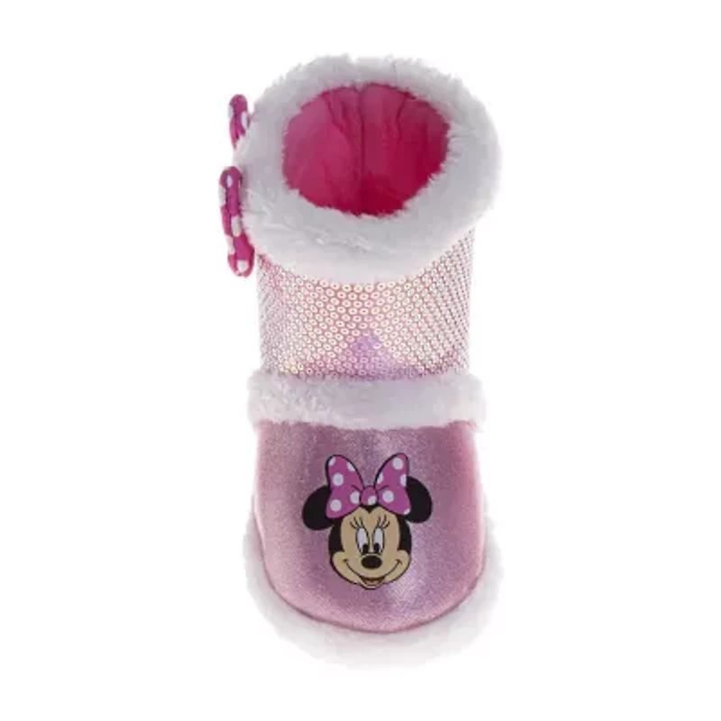 Josmo Toddler Girls Minnie Mouse Insulated Flat Heel Snow Boots