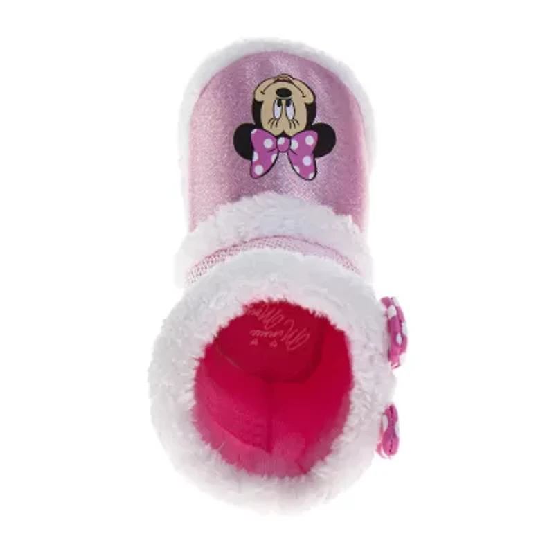Josmo Toddler Girls Minnie Mouse Insulated Flat Heel Snow Boots