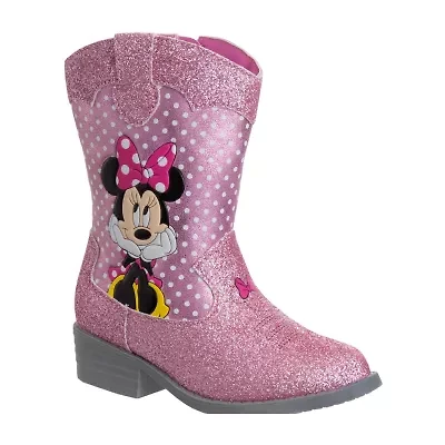 Josmo Toddler Girls Minnie Mouse Flat Heel Cowboy Boots