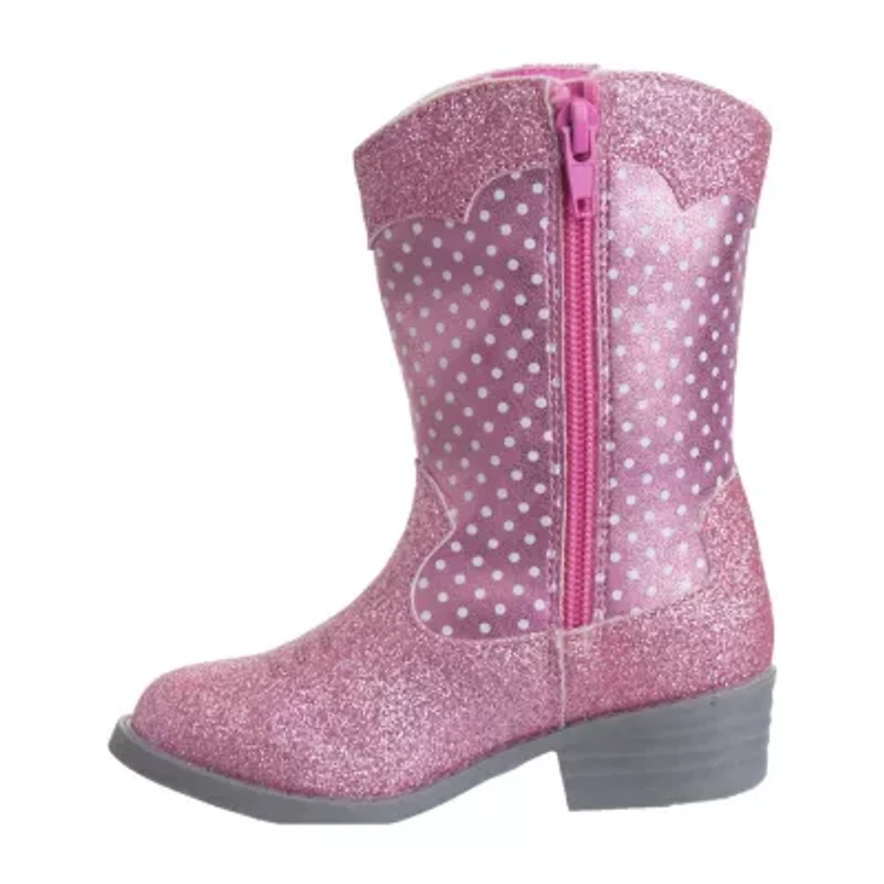 Josmo Toddler Girls Minnie Mouse Flat Heel Cowboy Boots