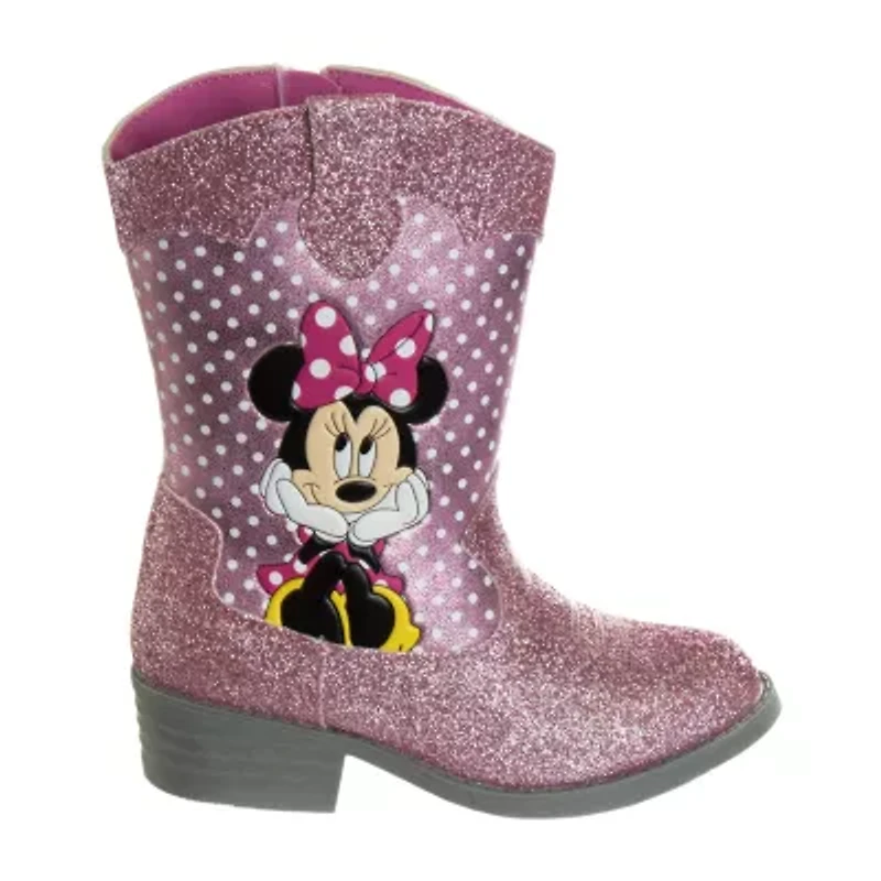 Josmo Toddler Girls Minnie Mouse Flat Heel Cowboy Boots