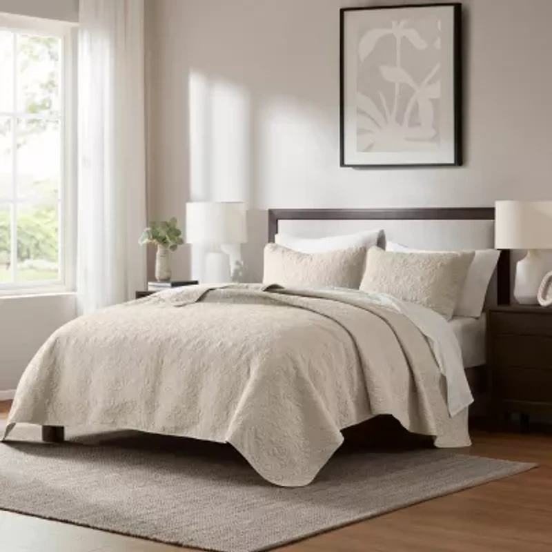 Madison Park Mansfield Antimicrobial Treated Reversible Quilt Set