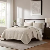 Madison Park Mansfield Antimicrobial Treated Reversible Quilt Set