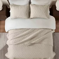 Madison Park Mansfield Antimicrobial Treated Reversible Quilt Set