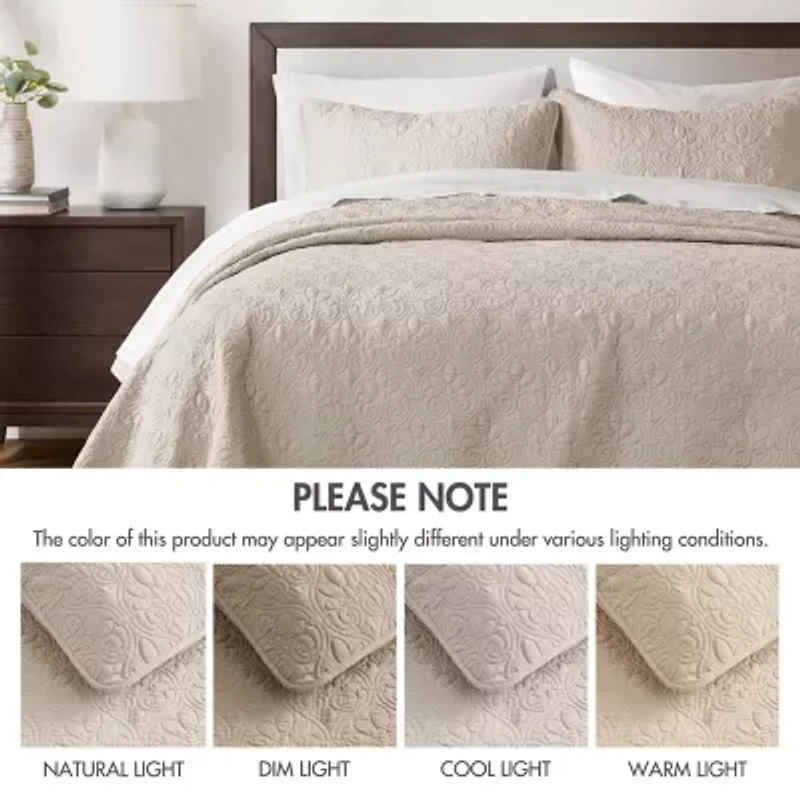 Madison Park Mansfield Antimicrobial Treated Reversible Quilt Set