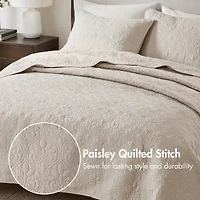 Madison Park Mansfield Antimicrobial Treated Reversible Quilt Set