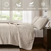 Madison Park Mansfield Antimicrobial Treated Reversible Quilt Set