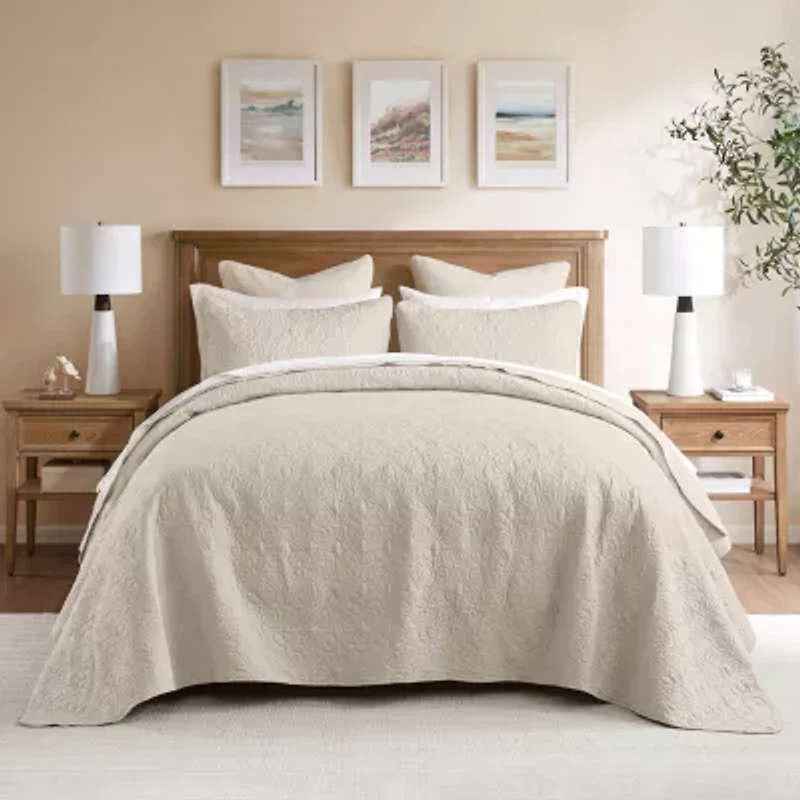 Madison Park Mansfield Oversized Antimicrobial Treated 3pc Bedspread Set