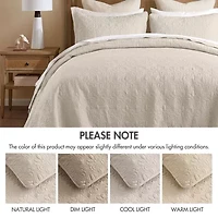 Madison Park Mansfield Oversized Antimicrobial Treated 3pc Bedspread Set