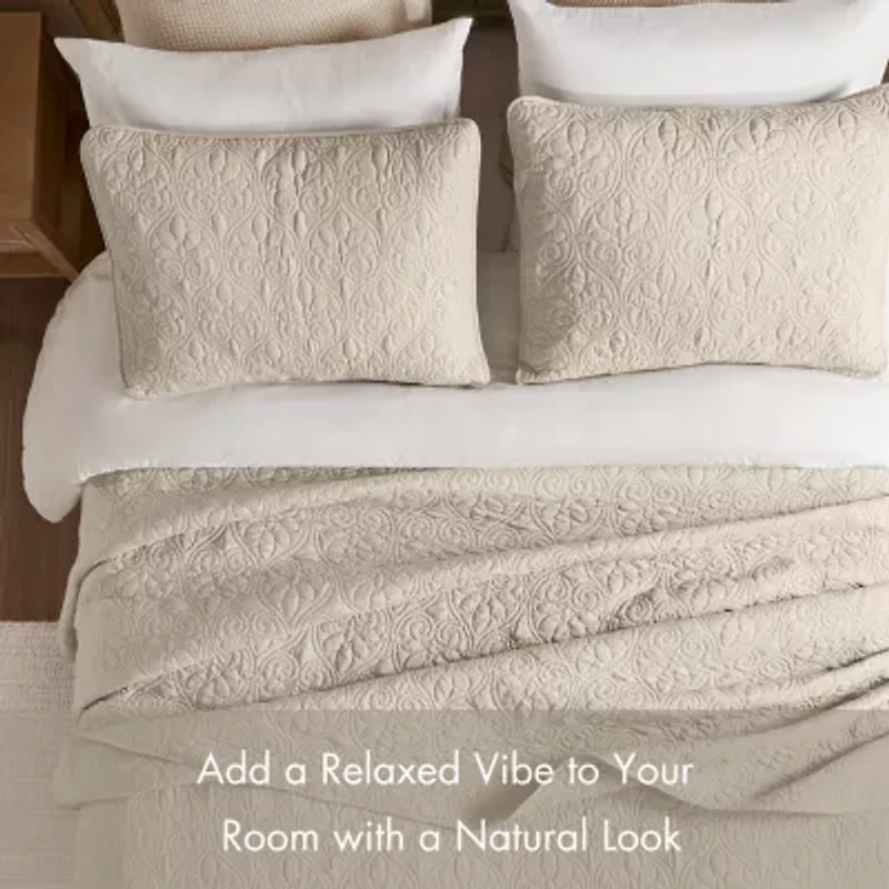 Madison Park Mansfield Oversized Antimicrobial Treated 3pc Bedspread Set