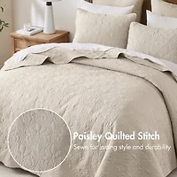 Madison Park Mansfield Oversized Antimicrobial Treated 3pc Bedspread Set