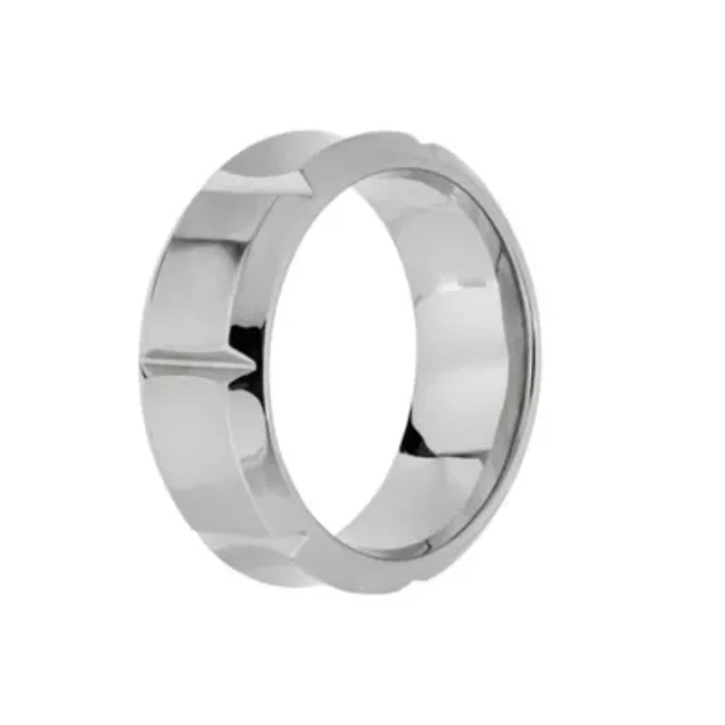 Mens 8MM Cobalt Wedding Band