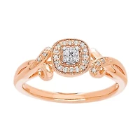Womens 1/10 CT. T.W. Genuine White Diamond Sterling Silver Promise Ring