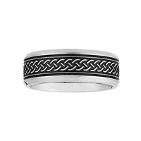 Mens 7.5MM Stainless Steel Wedding Band
