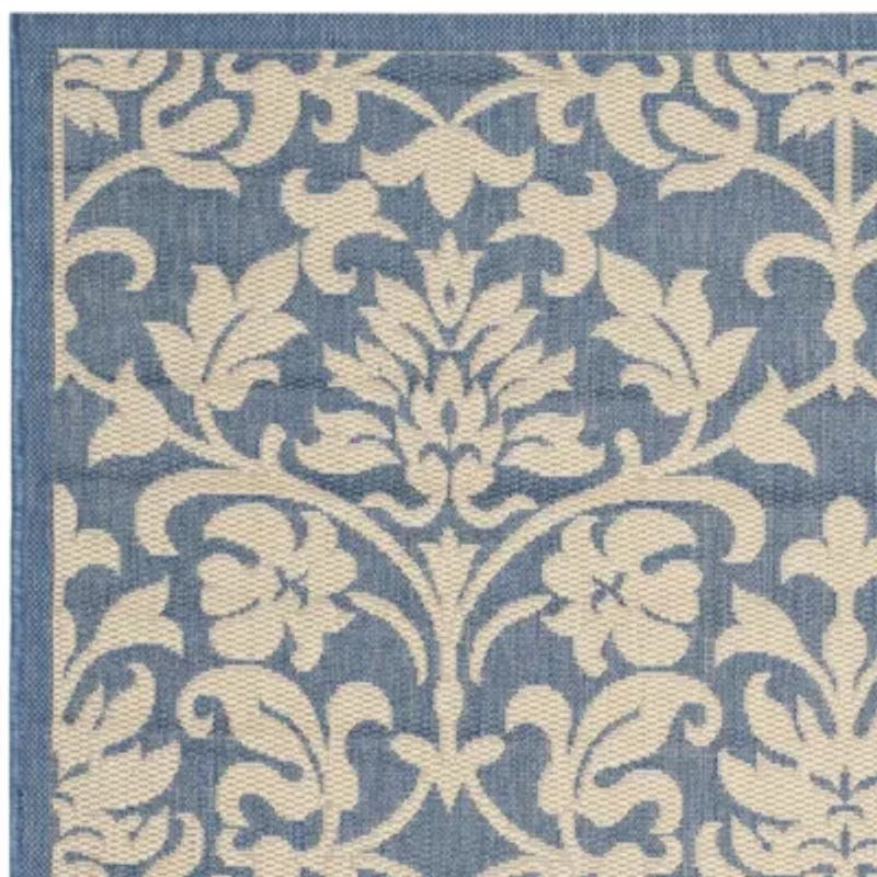Safavieh Courtyard Collection Lyla Floral Indoor/Outdoor Square Area Rug