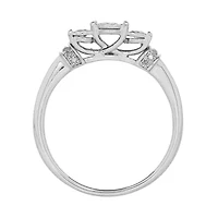 Womens 1/3 CT. T.W. Genuine White Diamond 10K White Gold Engagement Ring